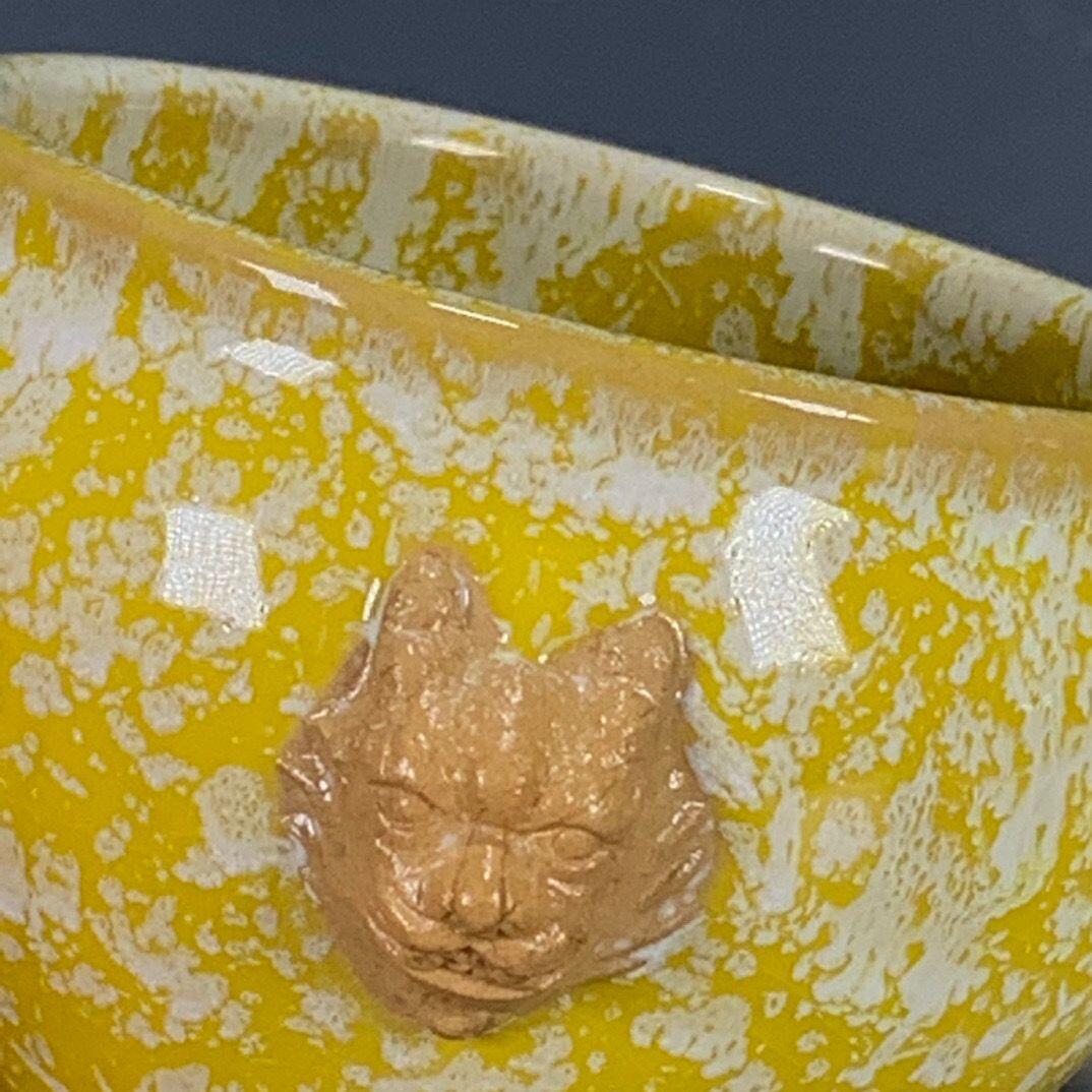 听雨轩  古玩陶瓷专场 单色釉黄釉窑变兽头杯