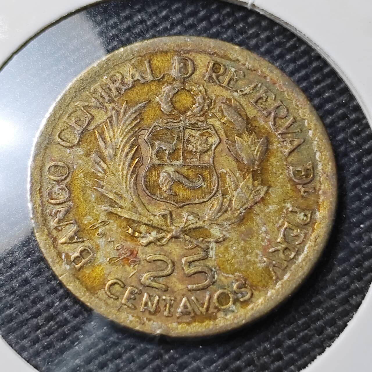 KK钱币收藏小铺 第354场 2月预留时间 周末发货  1965秘鲁25分纪念币  利马造币厂纪念币