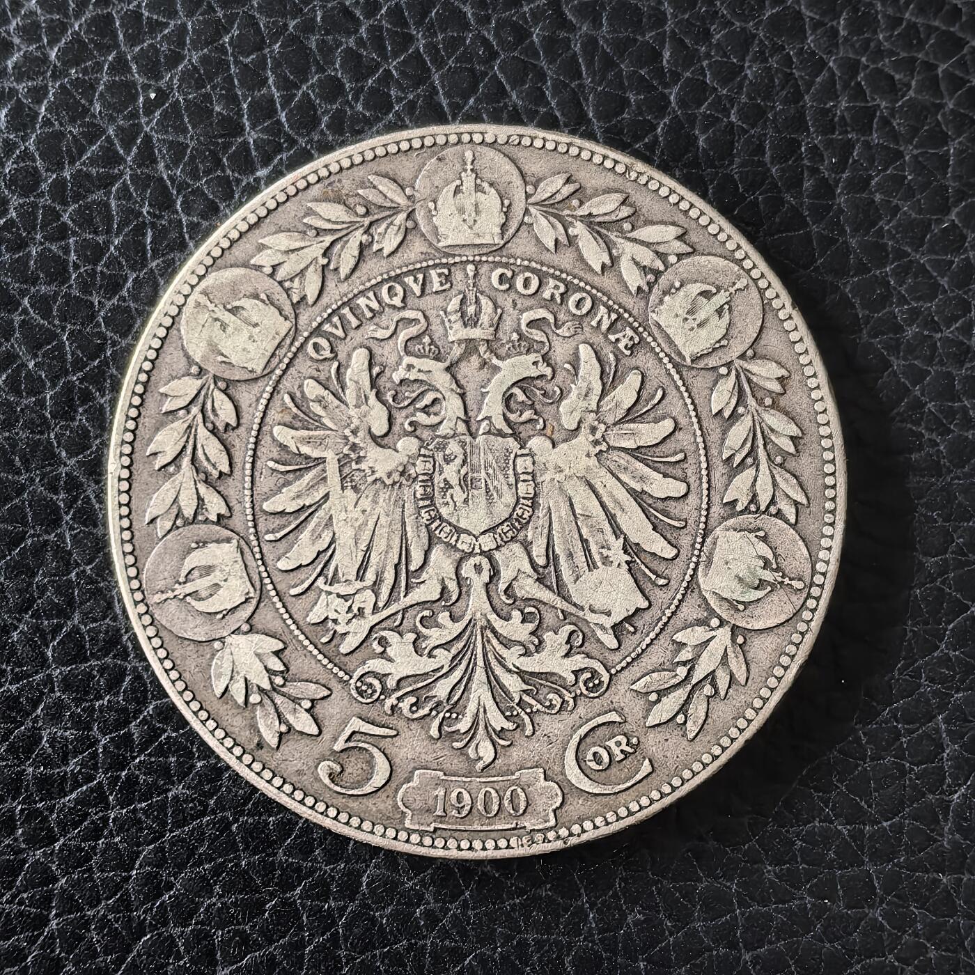 道一币馆币章第一百四十九场 奥匈帝国1900年弗朗茨·约瑟夫一世5克朗银币 24g 900S 