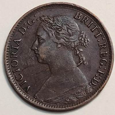 布加迪🐬～世界钱币(上海)🌾第 265 期 /  各国套币和散币 - 英国🇬🇧 1885年 1法新 20mm