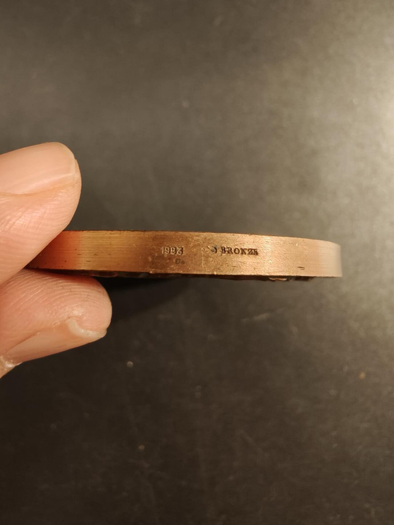 老王徽章第154期 法国参议员赠大铜章   农业主题    直径50mm   重量69.6g 
