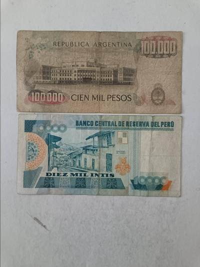 【20251007】非全新纸币第292场 南美洲国家2张纸币