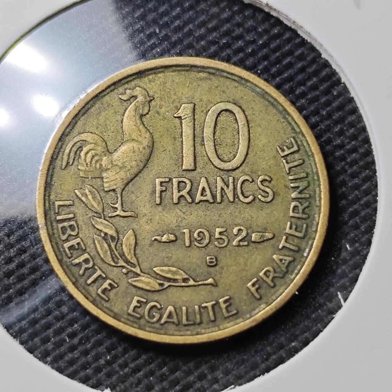 KK钱币收藏小铺 第354场 2月预留时间 周末发货  法国10法郎铜币