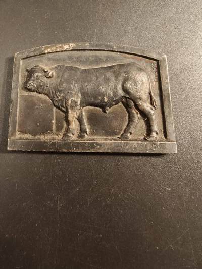老王徽章第154期 - 法国农业协会方形镀银大铜章    实发    尺寸63×44mm.   重量96g