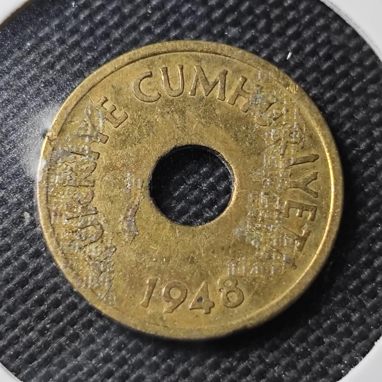 KK钱币收藏小铺 第354场 2月预留时间 周末发货  1948土耳其1库鲁铜币