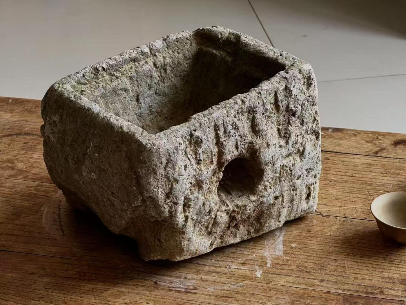 明代滑石石炉：器型古拙，包老到代28/22/21cm    处理1280
