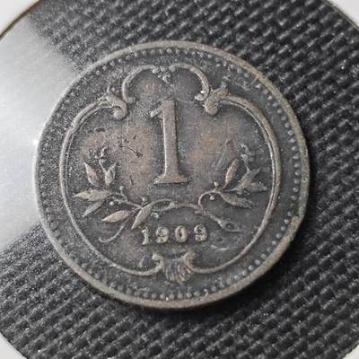 KK钱币收藏小铺 第354场 2月预留时间 周末发货 -  1909奥地利1格罗申