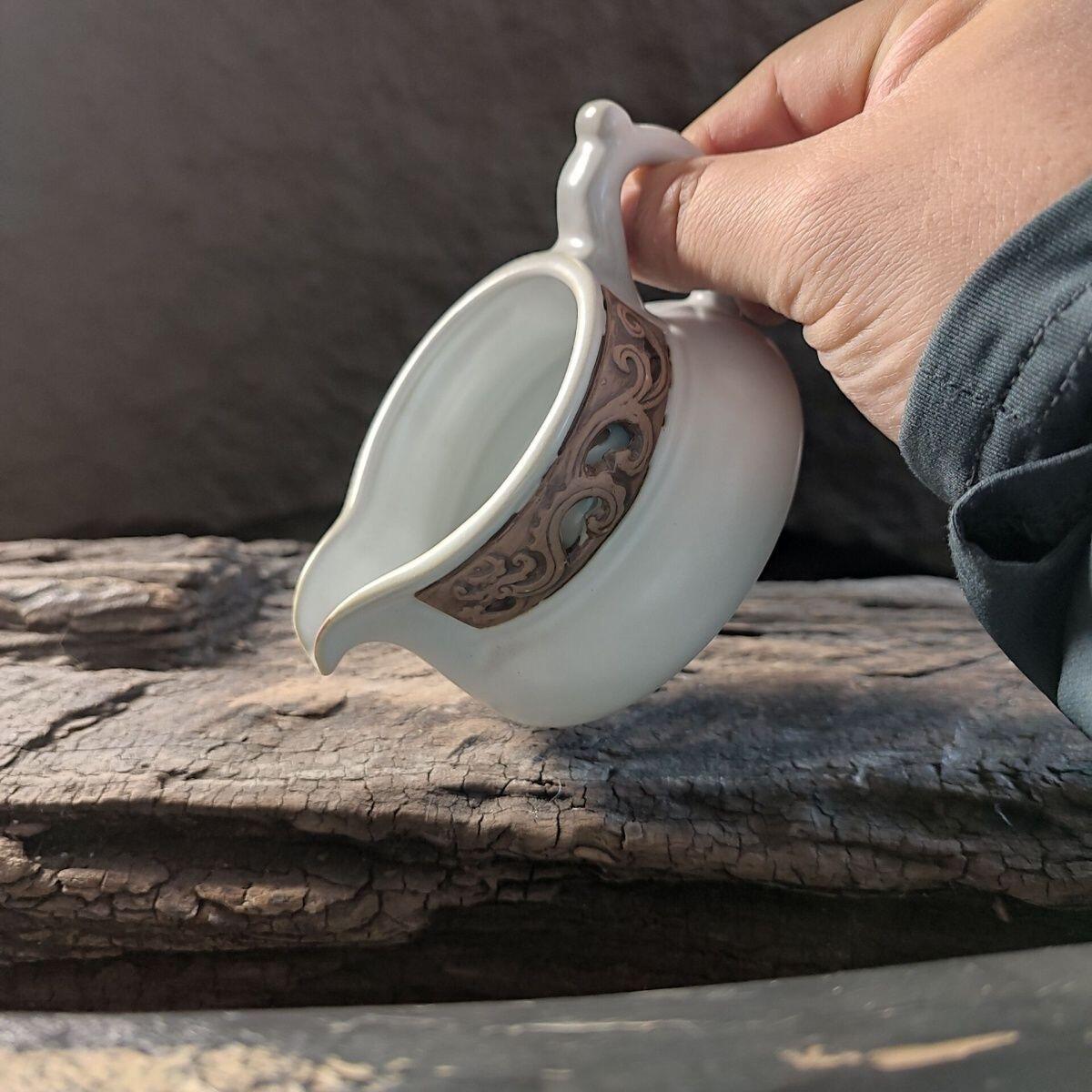 汝窑天青公道杯