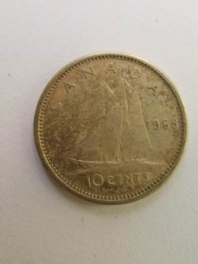 巨藏钱币第三期10月7日8点古今中外硬币套装银币 - 加拿大1963年10分银币2.4克