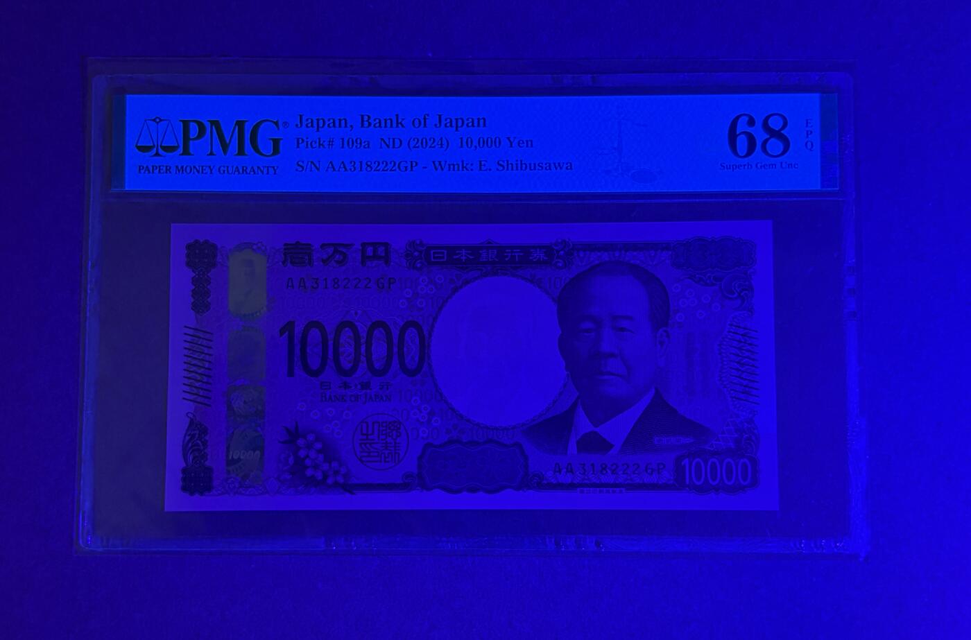 【丑猫1012】周日晚6点半 日本10000(AA318222)
