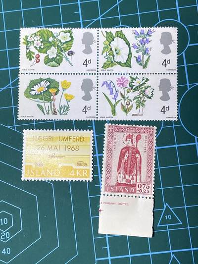 2025年第一百零四场(总第一百三十场）外国好品散币及老藏家邮票场(免佣金) - 英国🇬🇧、冰岛🇮🇸邮票6枚