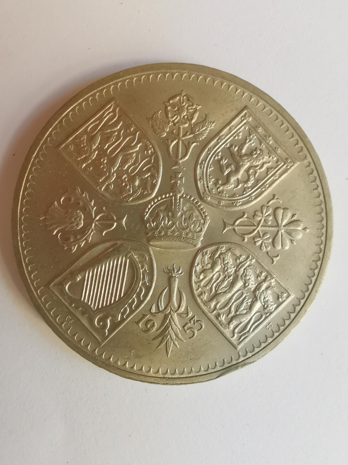 巨藏钱币第三期10月7日8点古今中外硬币套装银币 英国1952年5先令大镍币