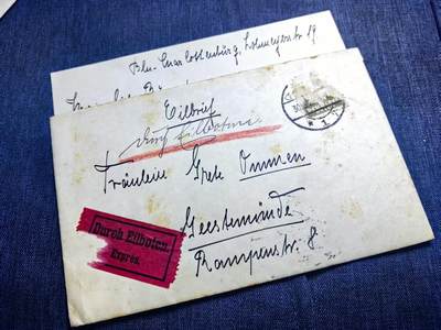 罗岚⭐爱藏⭐精品国庆假期专拍-分享拍场赚佣金 - 德意志第三帝国1940战时特快专递信件--内容看简介（含翻译）