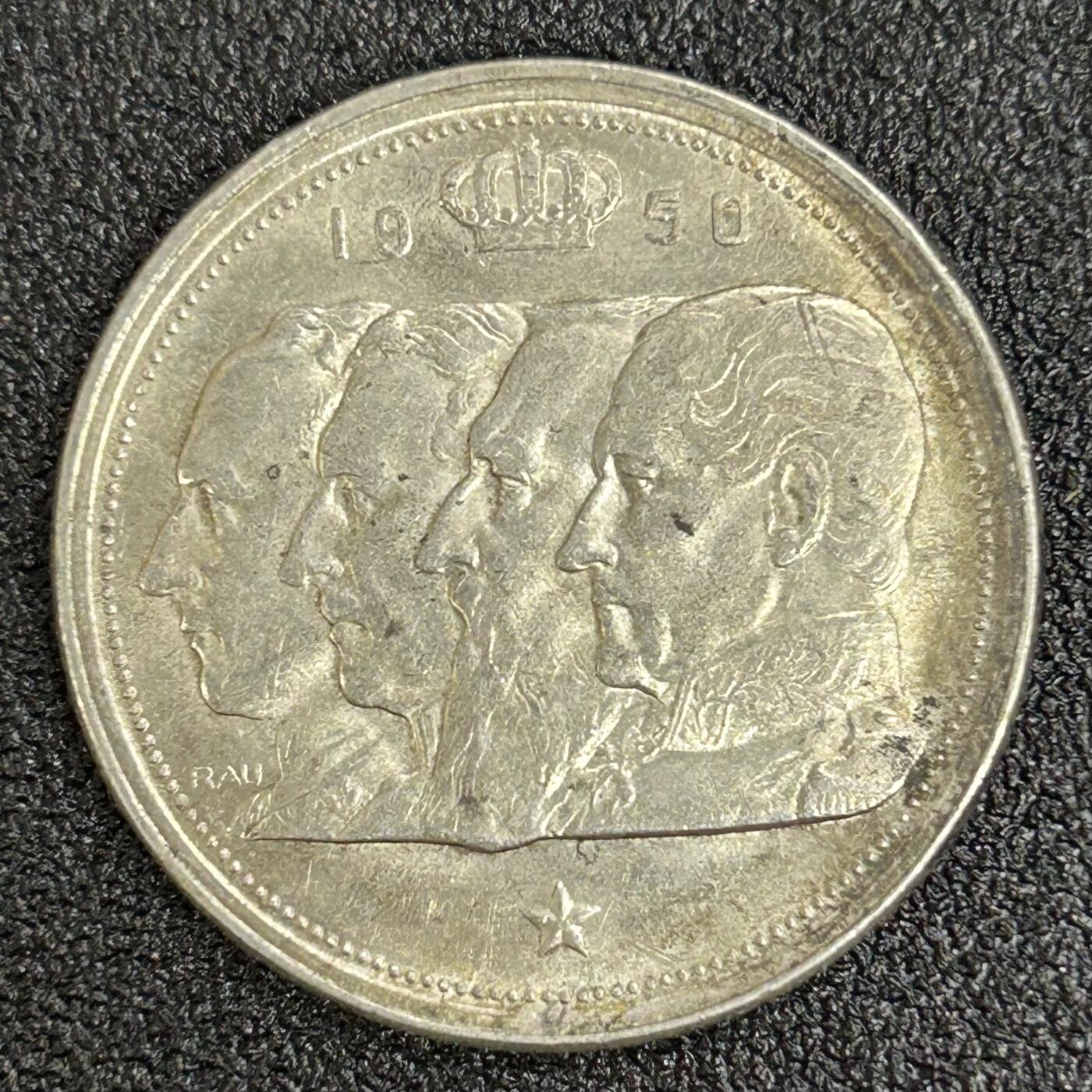 西秦中古拍卖第六十一期 比利时1950年四皇头大银币
