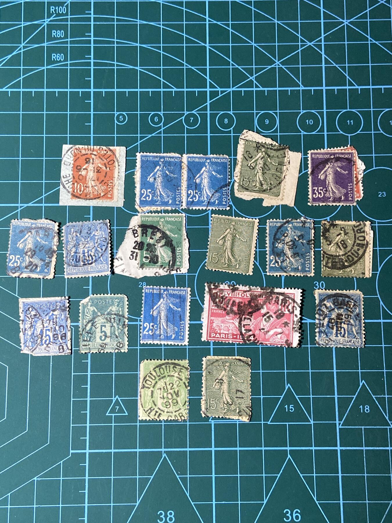 2025年第一百零四场(总第一百三十场）外国好品散币及老藏家邮票场(免佣金) 法国🇫🇷邮票18枚