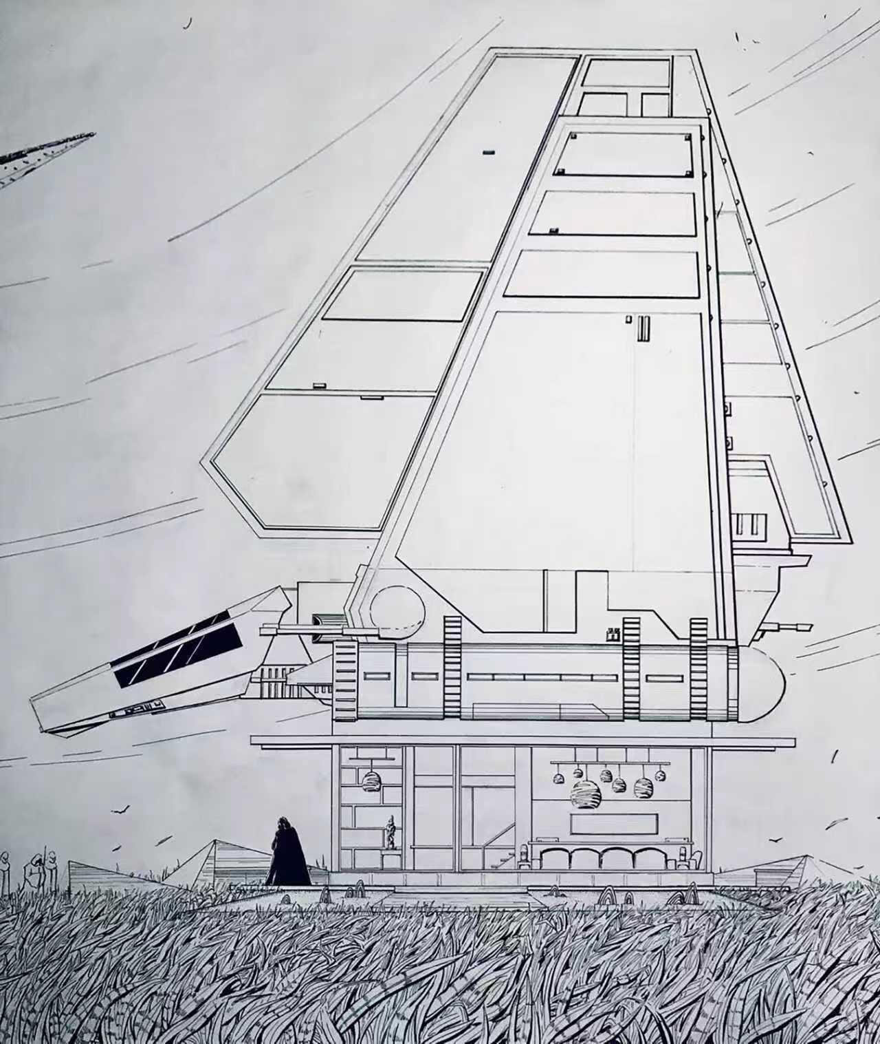 零元拍：歪歪亲笔签名系列作品装饰画，作品名称《宇宙穿梭机》，作品尺寸：0.8X0.6M，超厚300g泛太克艺术纸，爱普生原装墨水艺术微喷，限量200张，每张均有艺术家亲笔签名及手写编号，不含装裱