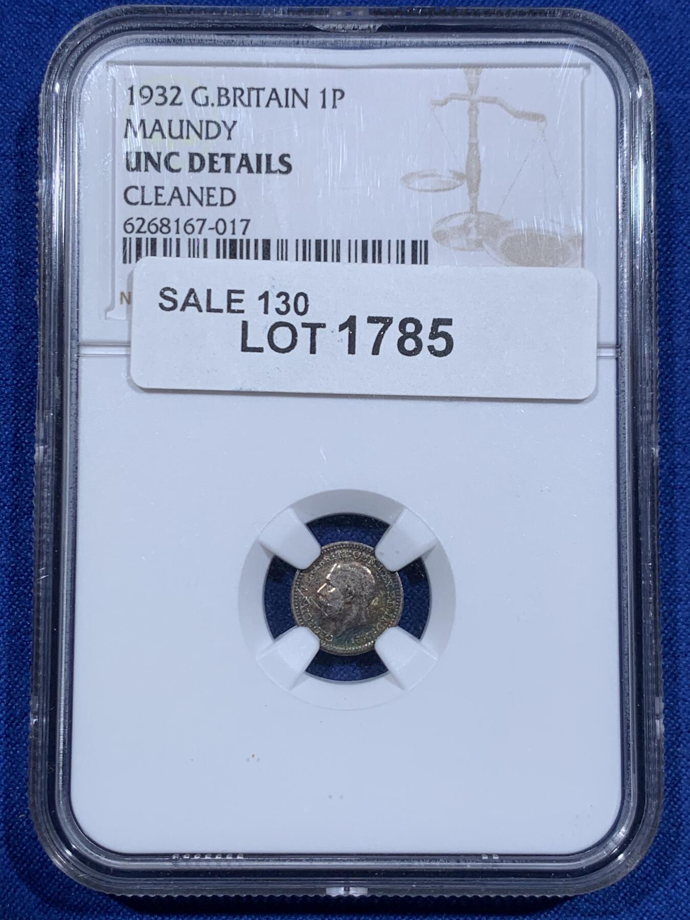 《竞宝斋》第425场 周日，周一  2场连拍 （全场包邮） 四枚一组 NGC UNC 英国1932年乔治五世灌足节一套（外拍编号保留，细节不错）