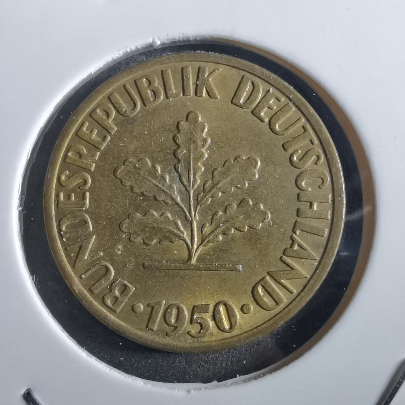 沼泽如烟--第862场 德国1950年10芬尼