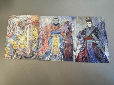秋萤阁第24期 (10月7日周五晚上22点截拍，欢迎竞拍)  - 【半粗】玄卡阁三国英雄志 权迎东绘 三主公 半粗工艺