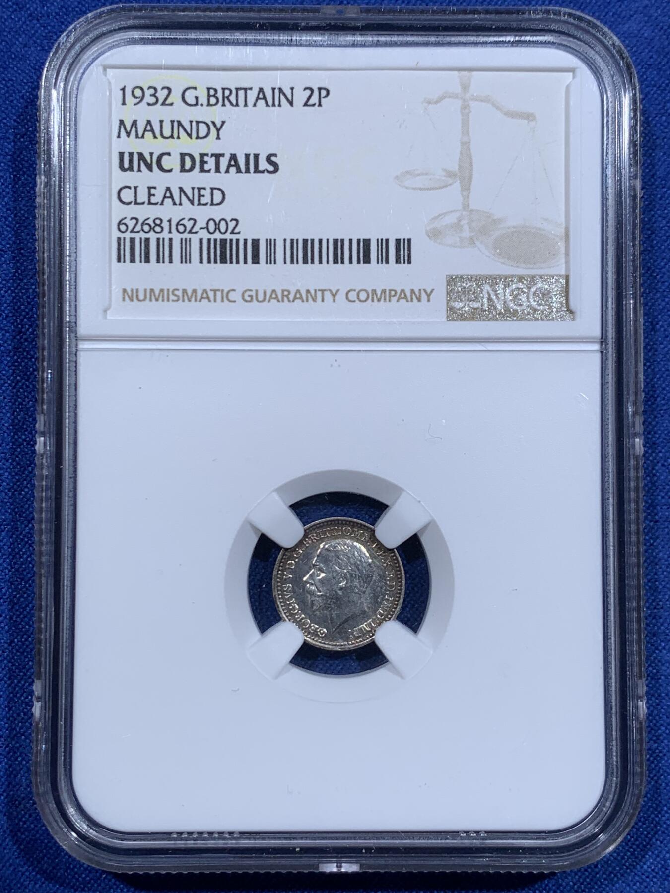 《竞宝斋》第425场 周日，周一  2场连拍 （全场包邮） 四枚一组 NGC UNC 英国1932年乔治五世灌足节一套（外拍编号保留，细节不错）