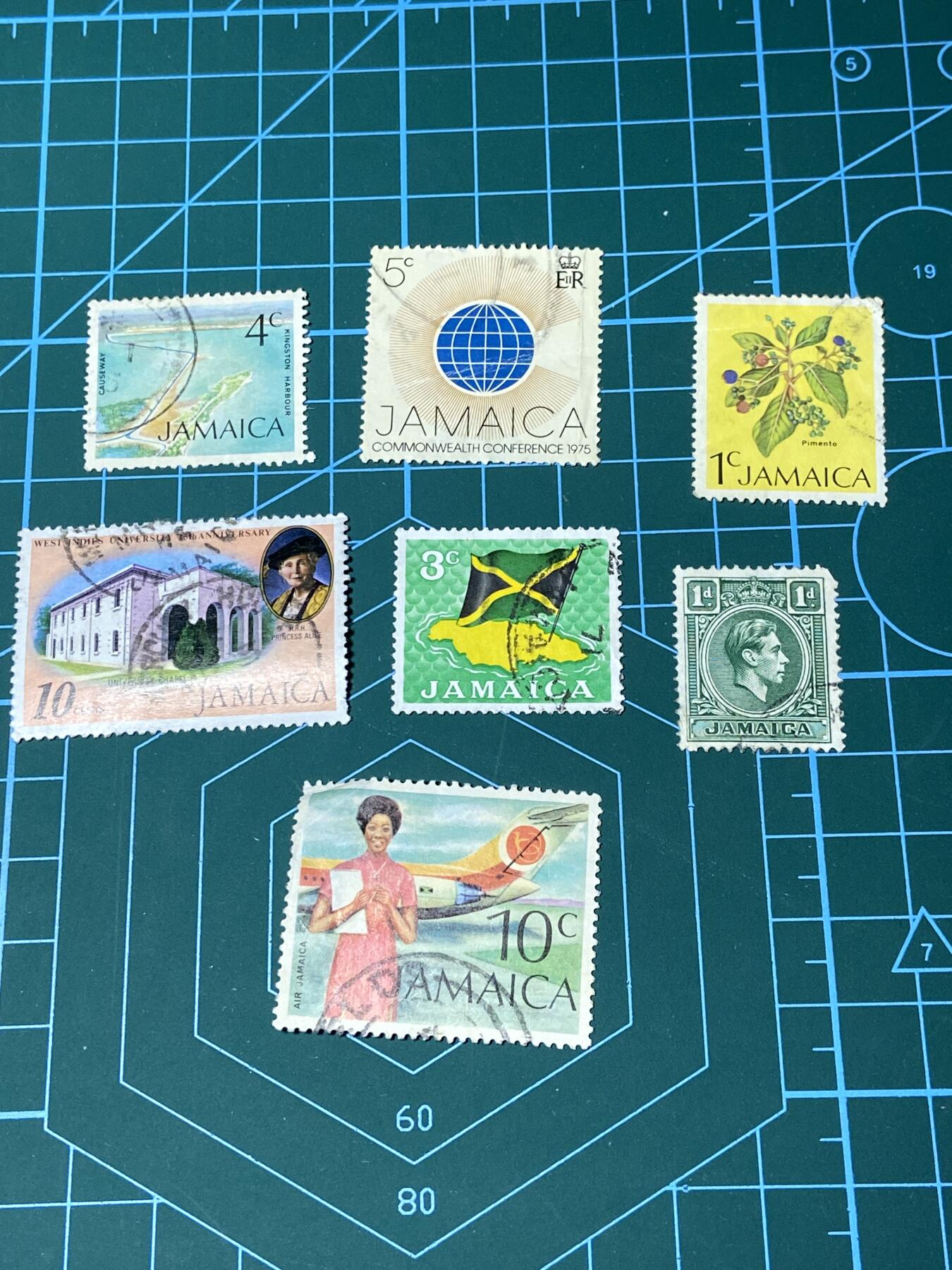 2025年第一百零四场(总第一百三十场）外国好品散币及老藏家邮票场(免佣金) 牙买加🇯🇲邮票7枚