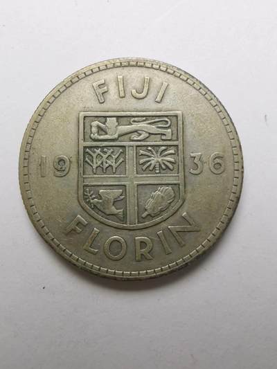 巨藏钱币第三期10月7日8点古今中外硬币套装银币 - 英属斐济1936年1福林银币-乔治五世11.2克