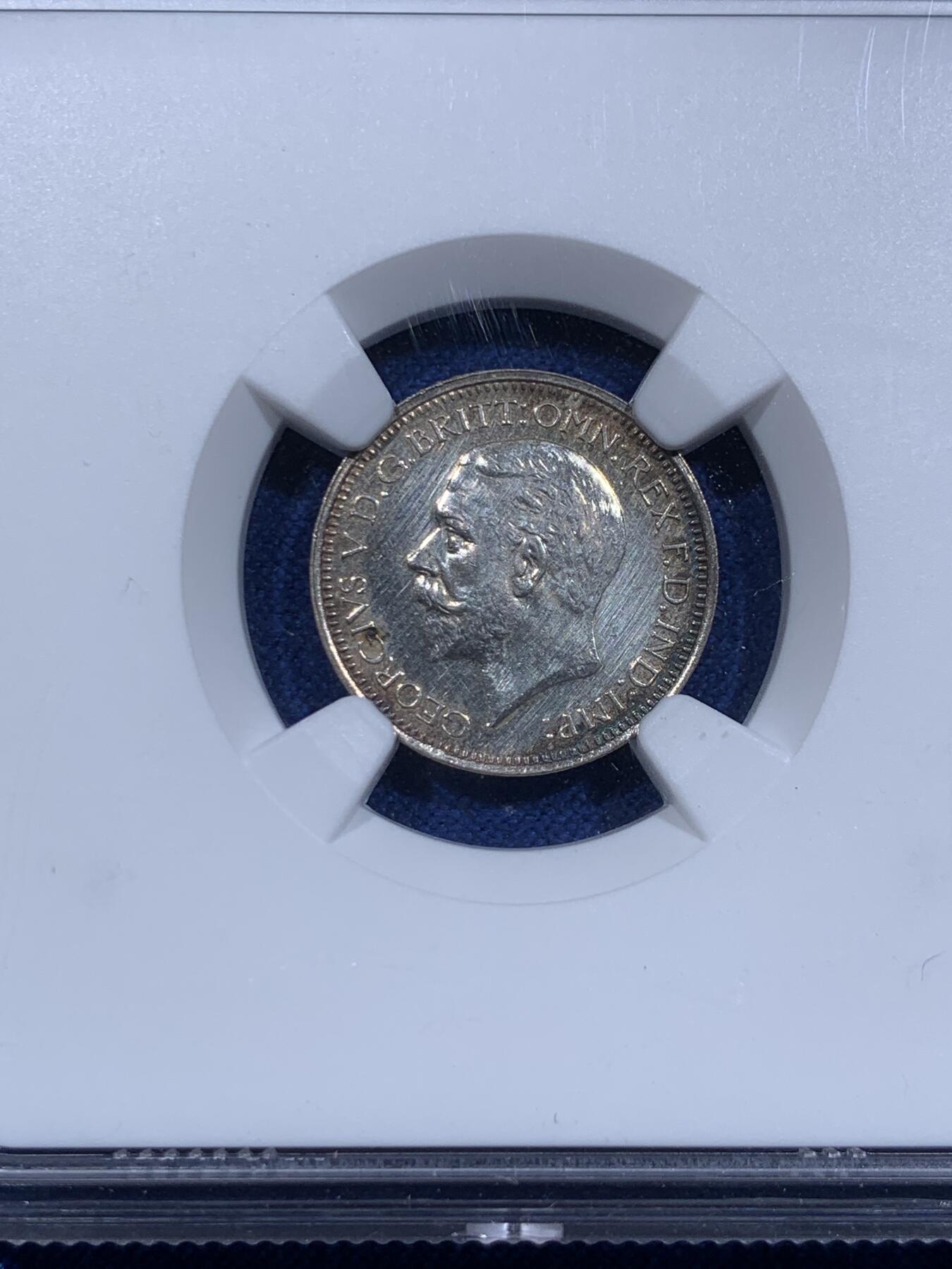 《竞宝斋》第425场 周日，周一  2场连拍 （全场包邮） 四枚一组 NGC UNC 英国1932年乔治五世灌足节一套（外拍编号保留，细节不错）