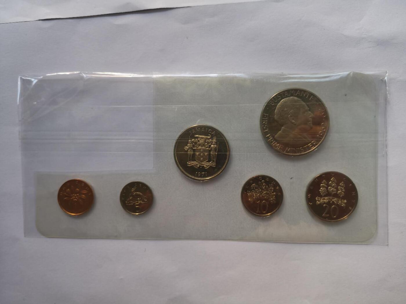 巨藏钱币第三期10月7日8点古今中外硬币套装银币 牙买加1971年普制套币6枚套
