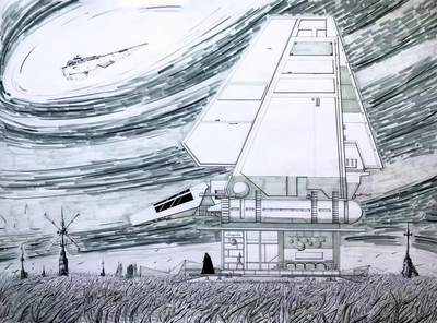 零元拍：歪歪亲笔签名系列作品装饰画，作品名称《宇宙穿梭机》，作品尺寸：0.8X0.6M，超厚300g泛太克艺术纸，爱普生原装墨水艺术微喷，限量200张，每张均有艺术家亲笔签名及手写编号，不含装裱 - 零元拍：歪歪亲笔签名系列作品装饰画，作品名称《宇宙穿梭机》，作品尺寸：0.8X0.6M，超厚300g泛太克艺术纸，爱普生原装墨水艺术微喷，限量200张，每张均有艺术家亲笔签名及手写编号，不含装裱