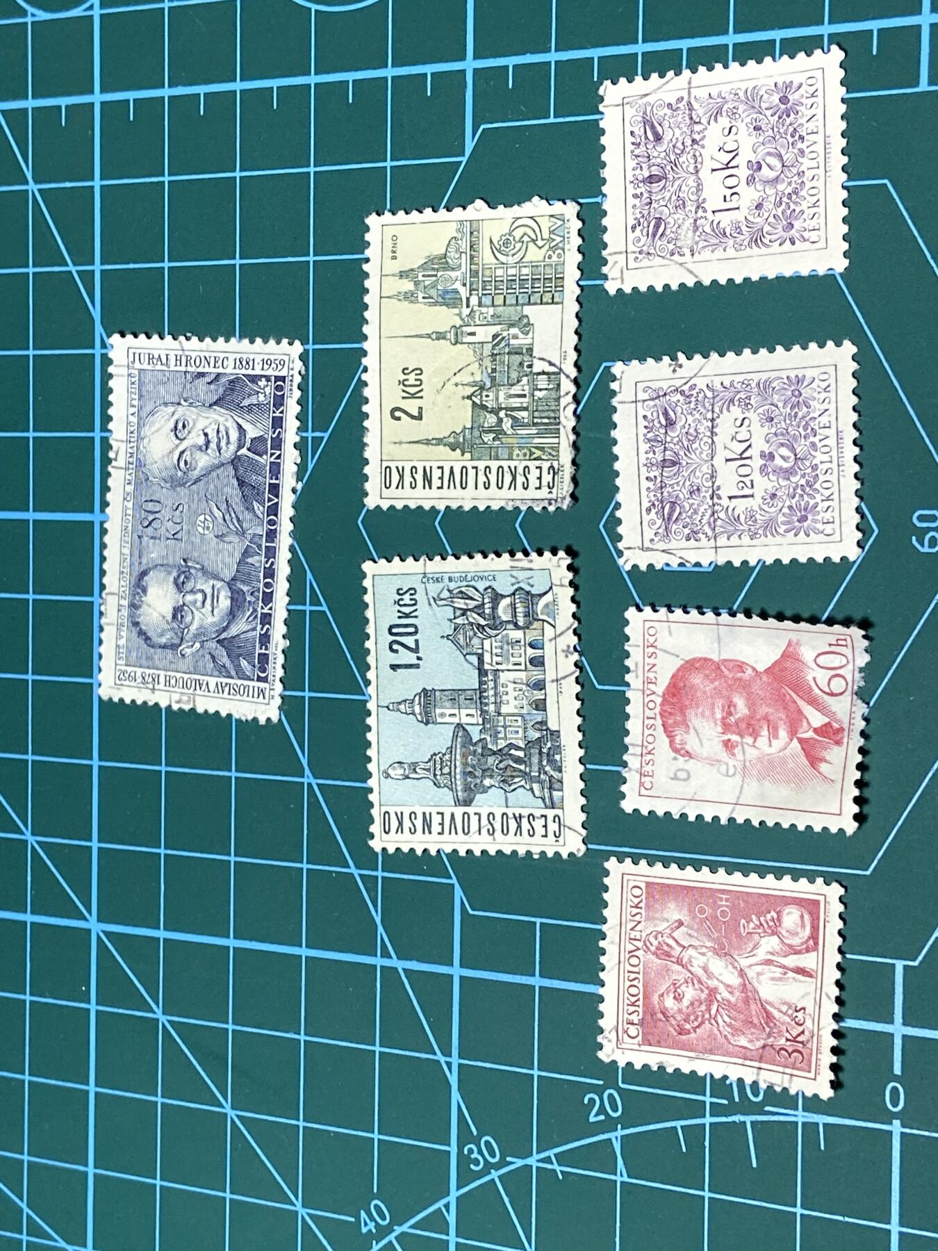 2025年第一百零四场(总第一百三十场）外国好品散币及老藏家邮票场(免佣金) 捷克斯洛伐克🇸🇰邮票7枚