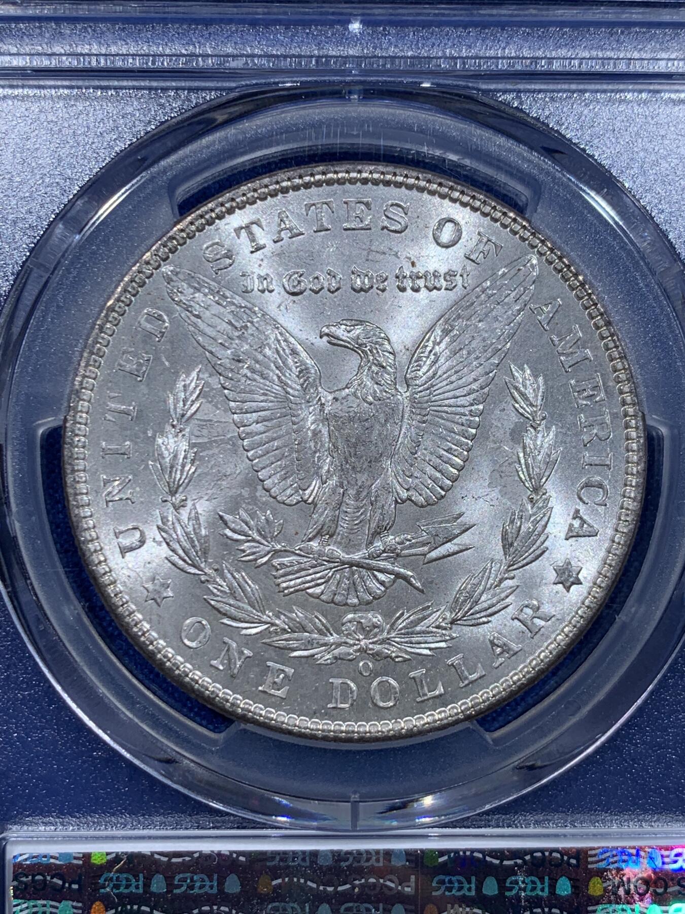 《竞宝斋》第425场 周日，周一  2场连拍 （全场包邮） PCGS MS64 美国1902年O版摩根一元银币 白净好品