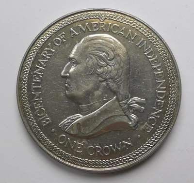 巨藏钱币第三期10月7日8点古今中外硬币套装银币 - 英属马恩岛1976年1克朗大镍币