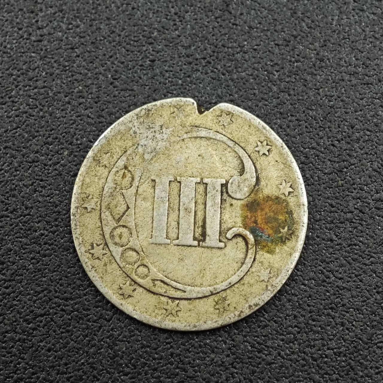【淘币小摊】限时拍第七百五十九拍  国庆10连拍 小银币场 外出13号发货 满百包邮可预留两周  周一统一发货  美国1857年3分银币