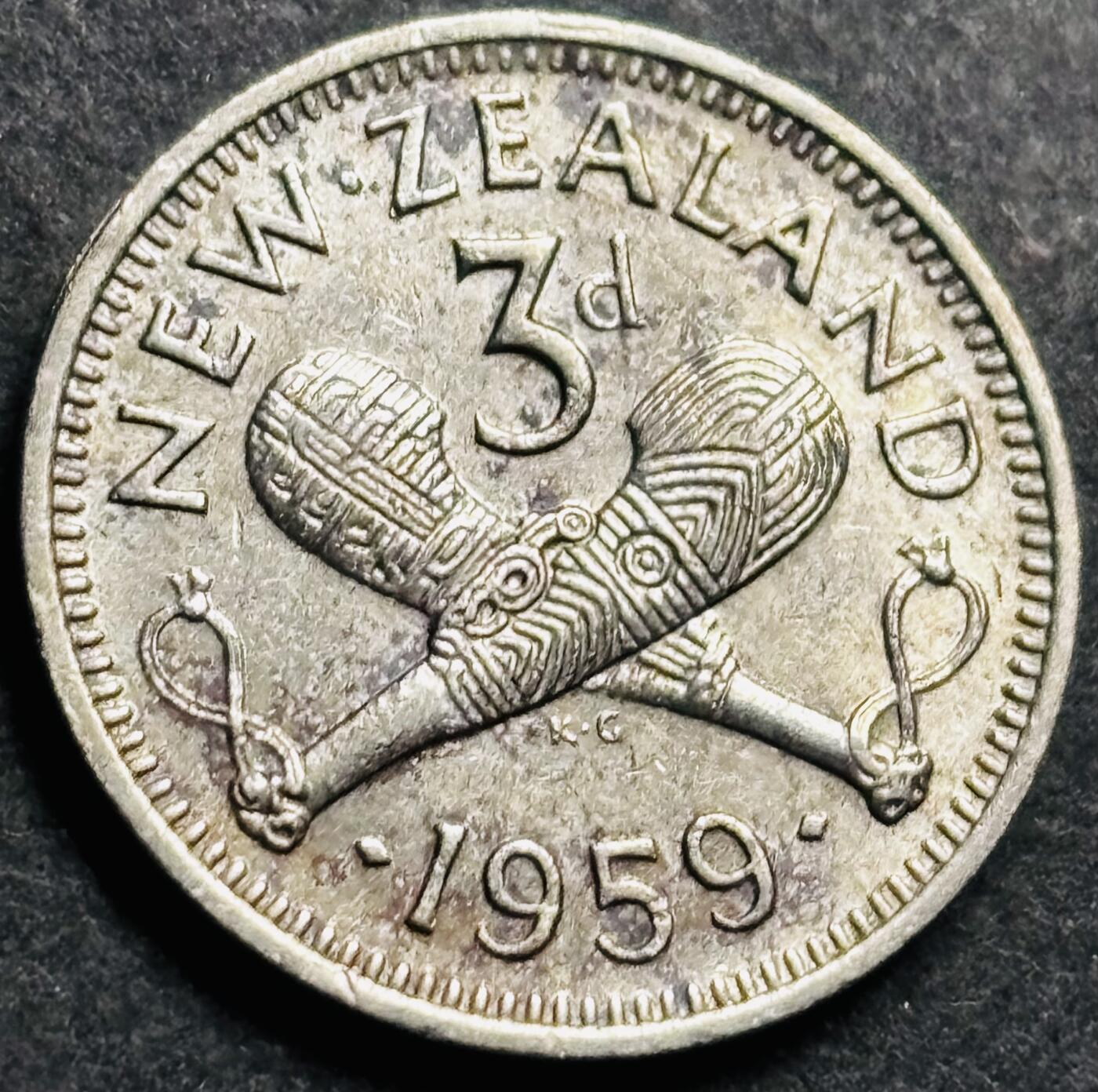 文馨钱币收藏第 274 场，批量银币，散币场 长期接收代拍品 1959 年英属新西兰 3 便士