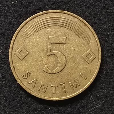 【全场包邮】纯粹捡漏拍466场-待排序 - 拉脱维亚1992年独立后首版5桑提
