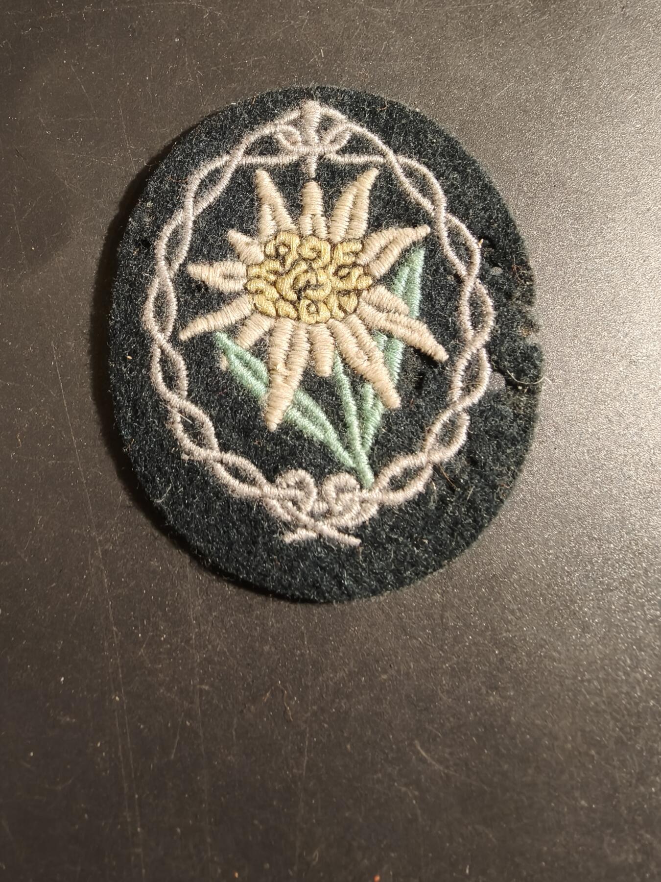 老王徽章第154期   德三山地兵雪绒花帽徽