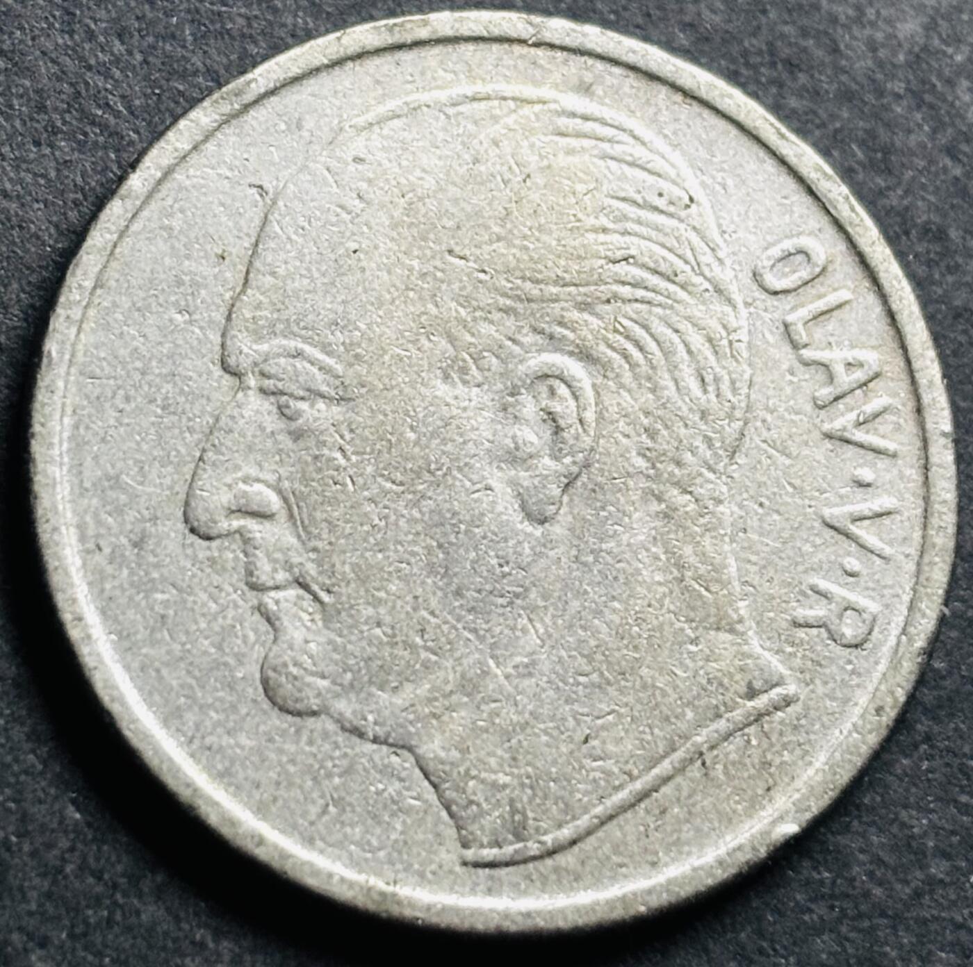 文馨钱币收藏第 274 场，批量银币，散币场 长期接收代拍品 1961 年挪威奥拉夫五世 第一版 1 克朗