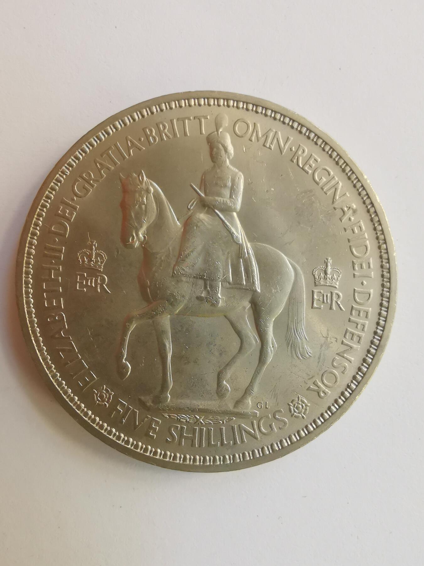 巨藏钱币第三期10月7日8点古今中外硬币套装银币 英国1952年5先令大镍币