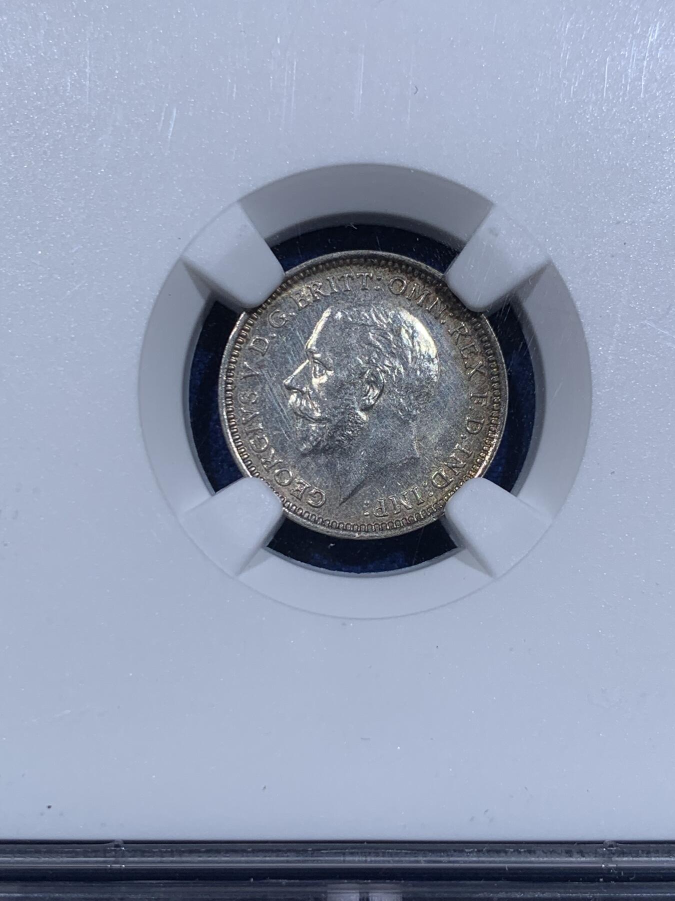 《竞宝斋》第425场 周日，周一  2场连拍 （全场包邮） 四枚一组 NGC UNC 英国1932年乔治五世灌足节一套（外拍编号保留，细节不错）
