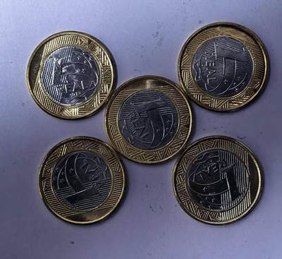 北京马甸外国币专卖第145期，外国币专场，陆续上拍，欢迎关注  巴西双金属蜂鸟纪念币5枚