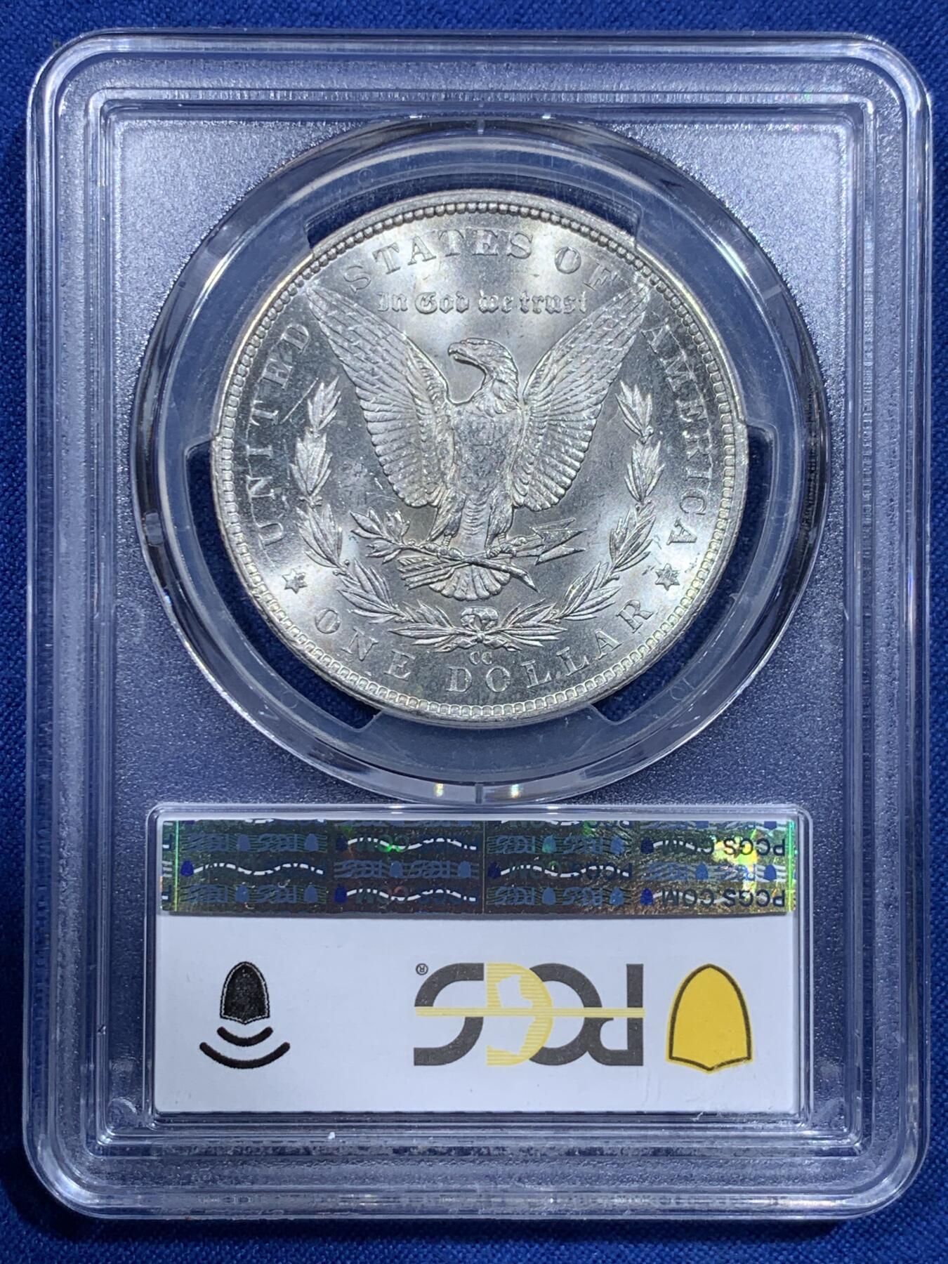 《竞宝斋》第425场 周日，周一  2场连拍 （全场包邮） PCGS MS64 美国1883-CC 摩根1美元银币 稀有卡森厂 高分十字转光