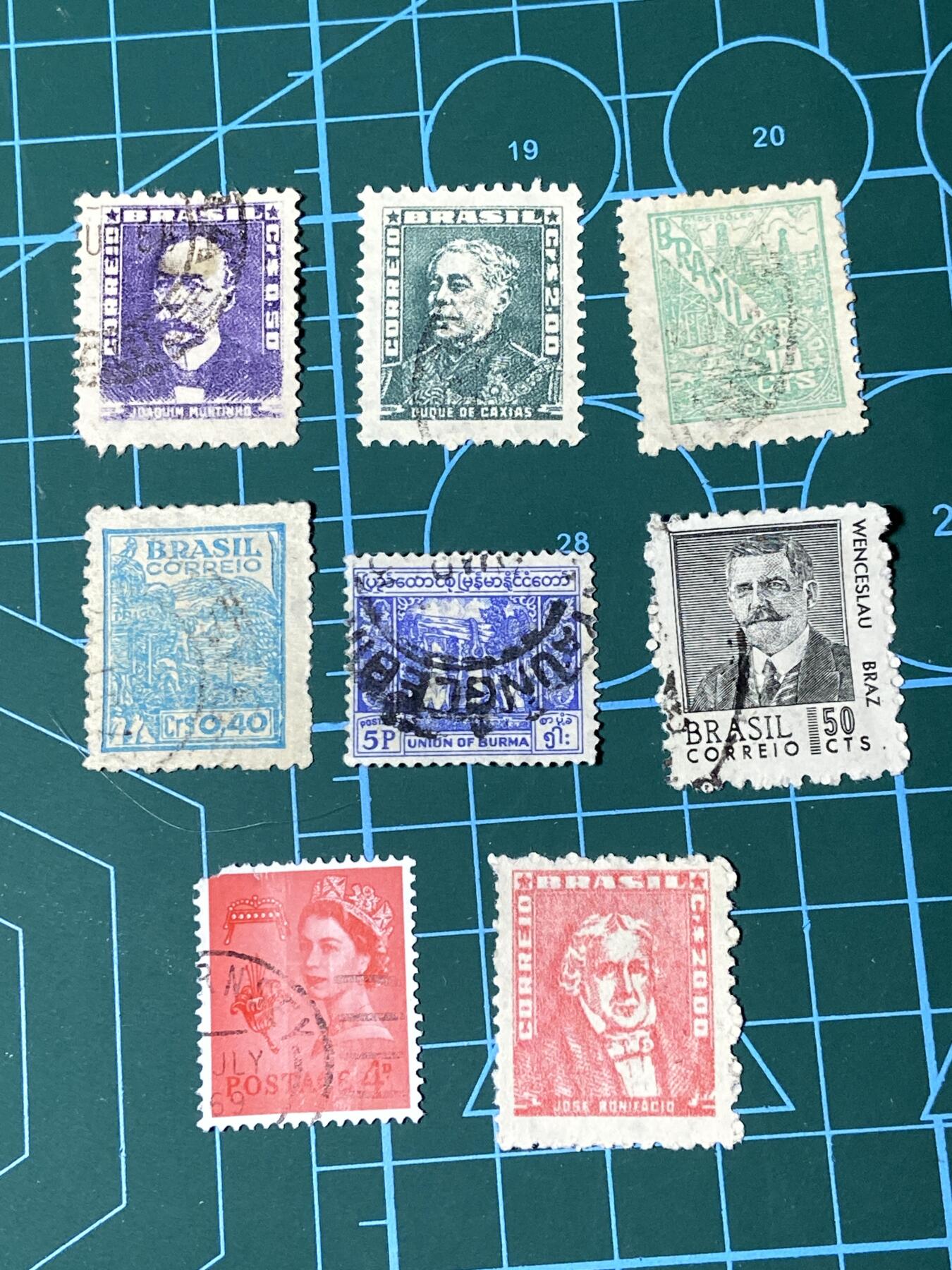 2025年第一百零四场(总第一百三十场）外国好品散币及老藏家邮票场(免佣金) 巴西🇧🇷邮票8枚