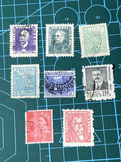 2025年第一百零四场(总第一百三十场）外国好品散币及老藏家邮票场(免佣金) - 巴西🇧🇷邮票8枚