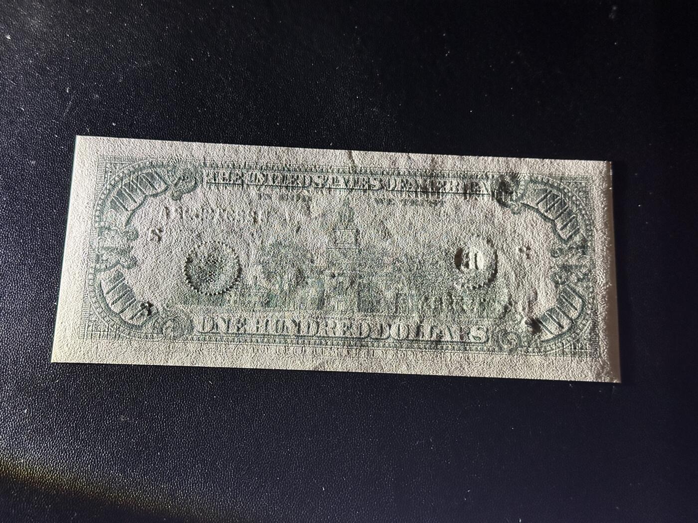 《外钞收藏家》第五百七十三期（精品场）（本平台长期征集拍品、欢迎藏友们联系合作） 美国小头版5-100美元 四张一起 全新 除5美元外 其他轻微潮