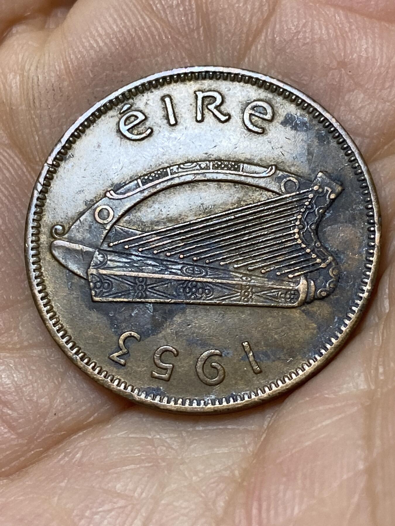 2025年第一百零五场(总第一百三十一场）外国好品散币(免佣金) 爱尔兰🇮🇪1953年1/2便士(共和国时期第一套)