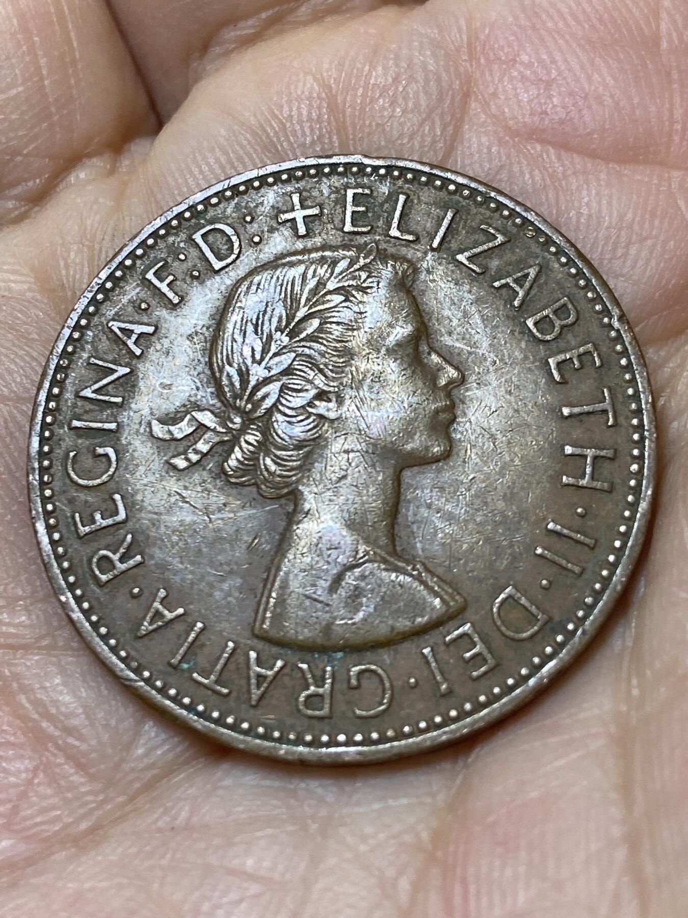 2025年第一百零五场(总第一百三十一场）外国好品散币(免佣金) 英国🇬🇧1963年1便士(伊丽莎白二世青年桂冠，第二版)