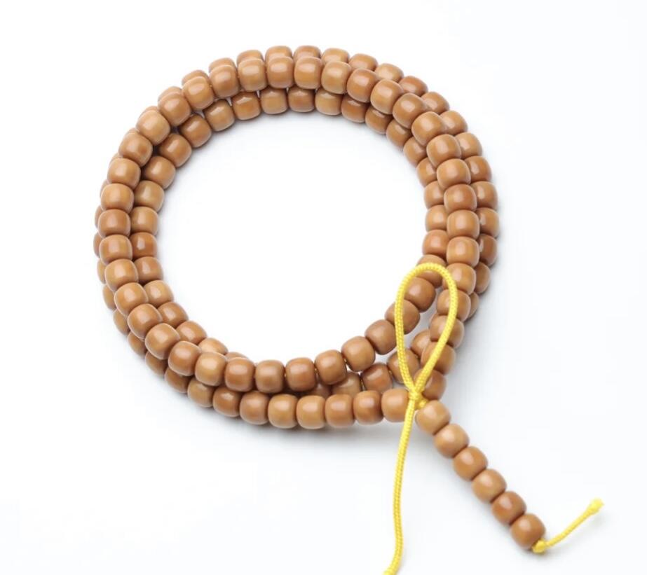 零元拍：龙脊菩提 老型玉化高油密长串7*6MM