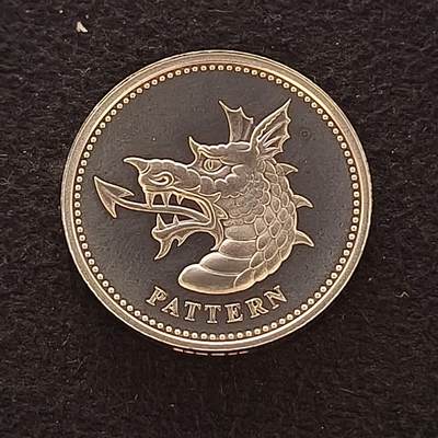 【全场包邮】纯粹捡漏拍467场-待排序 - 【样币·少见】英国2004年1镑纹章神兽系列威尔士红龙精制银样币-量5500