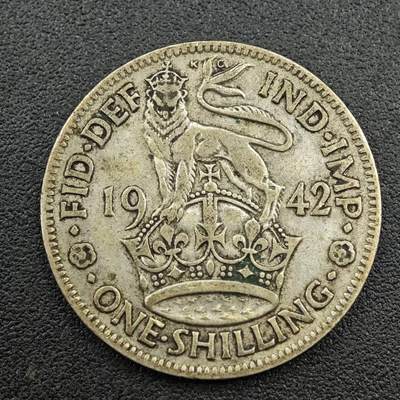 【淘币小摊】限时拍第七百五十九拍  国庆10连拍 小银币场 外出13号发货 满百包邮可预留两周  周一统一发货  - 英国1942年乔治六世一先令银币