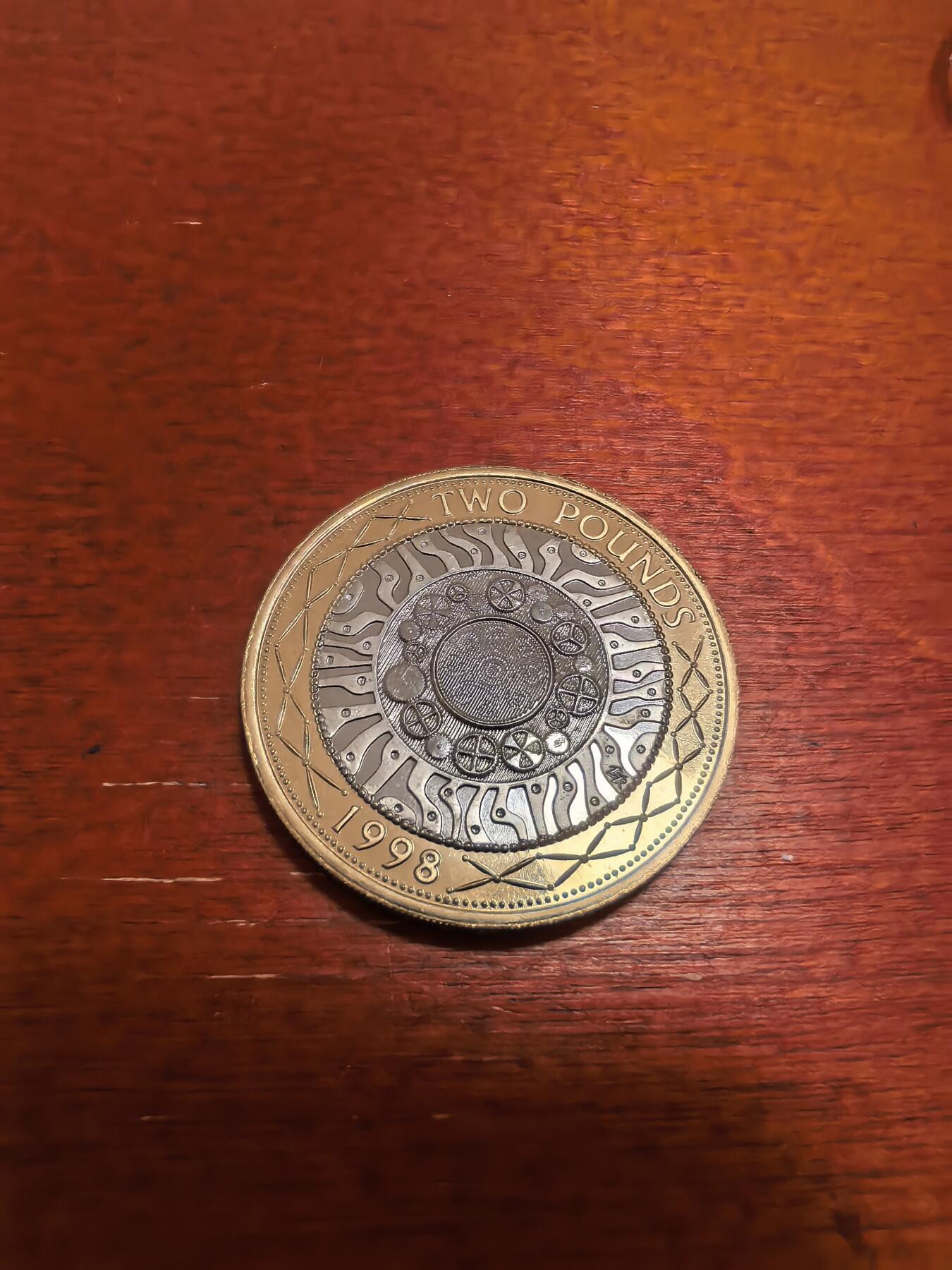 长老汇蛇年精选第五十八场拍卖  1998英国科技2英镑双色币